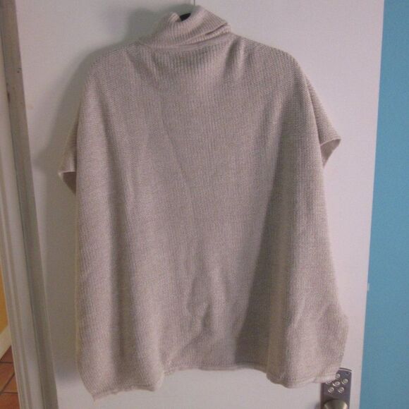 Isolde Womens Fall Knit Cowlneck Oversized Beige Knit Sweater Size  S / M - Picture 9 of 15